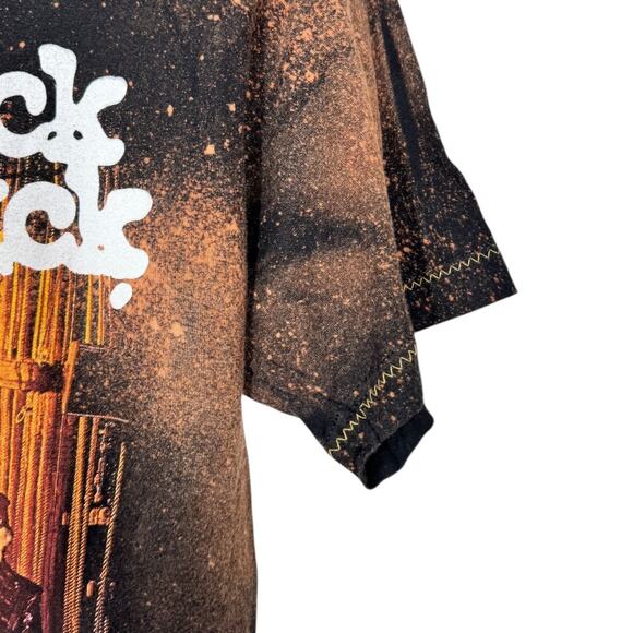 Reworked Cheap Trick Band Cropped Graphic Tee M Oversized Bleached Boho Edgy - Picture 4 of 5